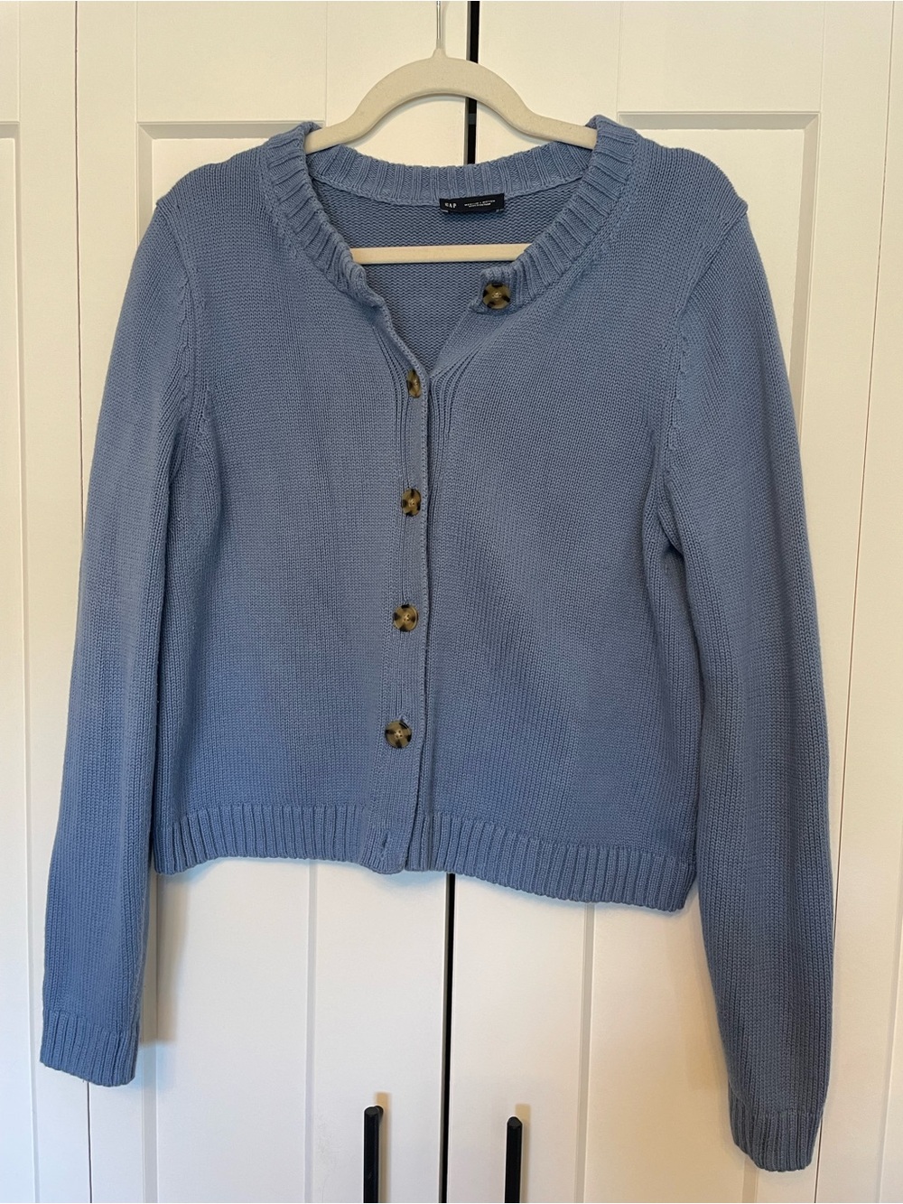 GAP Light Blue Button-Front Cardigan Sweater